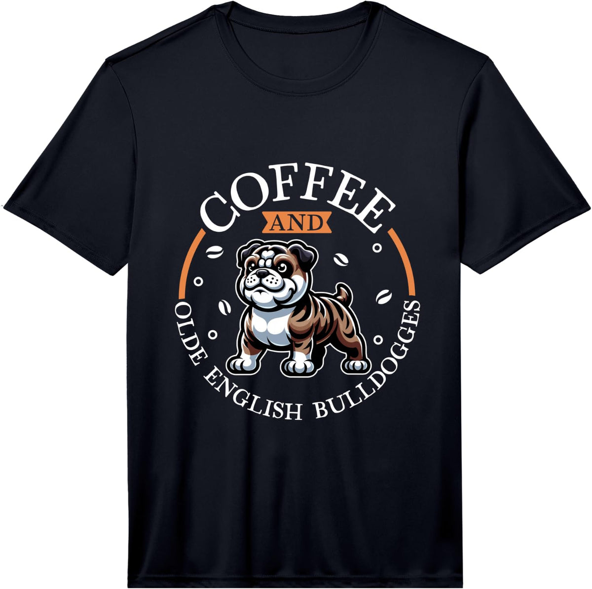 Mens Coffee and Olde English Bulldogge Performance T-Shirt - Black