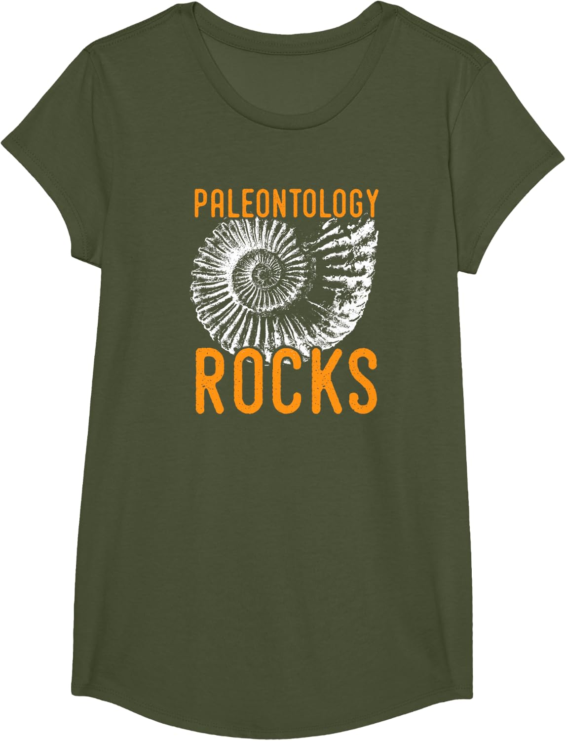 Palentology Rocks, fun paleontologist t-shirt T-Shirt - Girls Olive Green