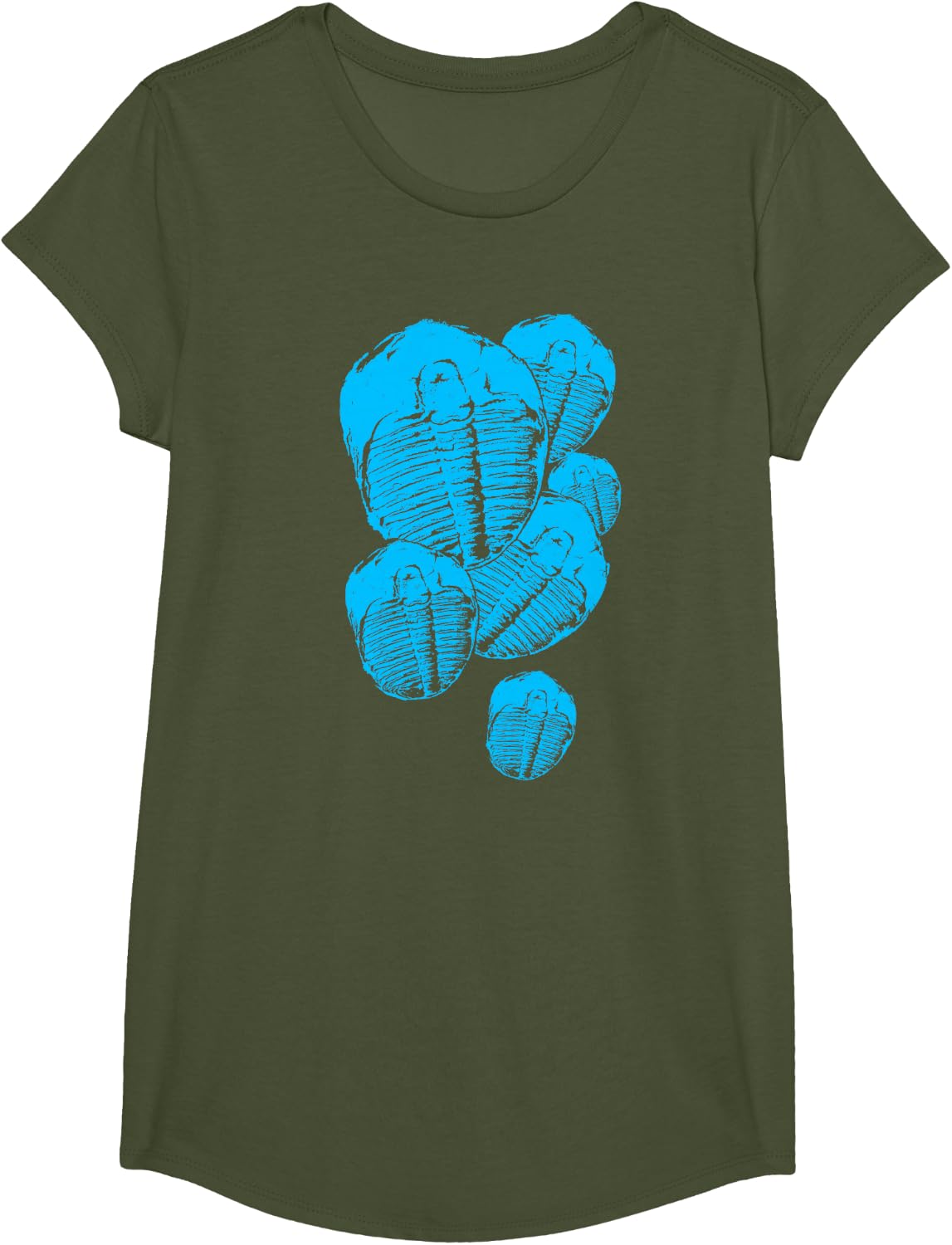 Trilobite t-shirt, paleontologist gift idea T-Shirt - Girls Olive Green