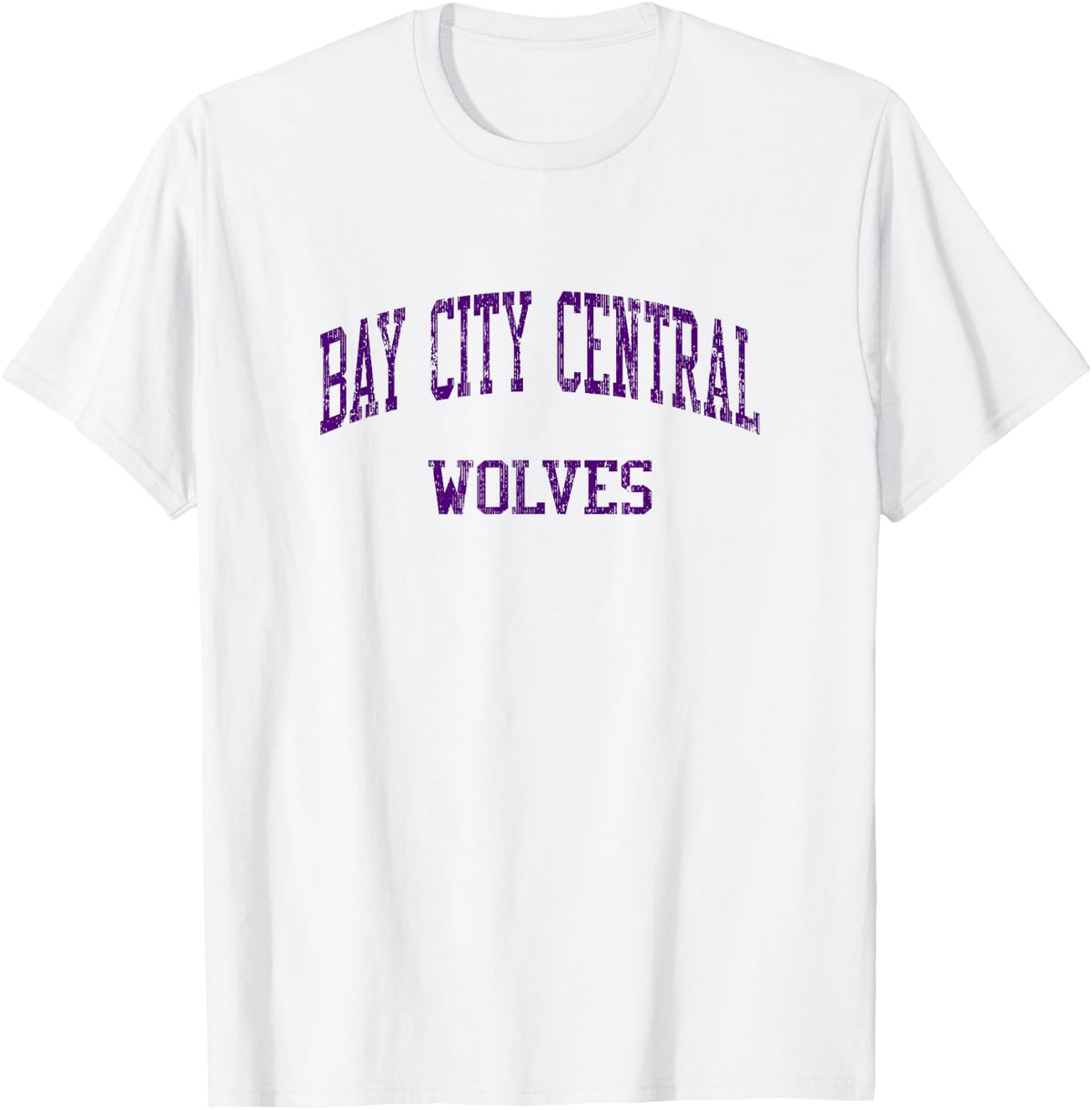 Bay City Central High School HS Bay City MI Vintage Sports T-Shirt - White