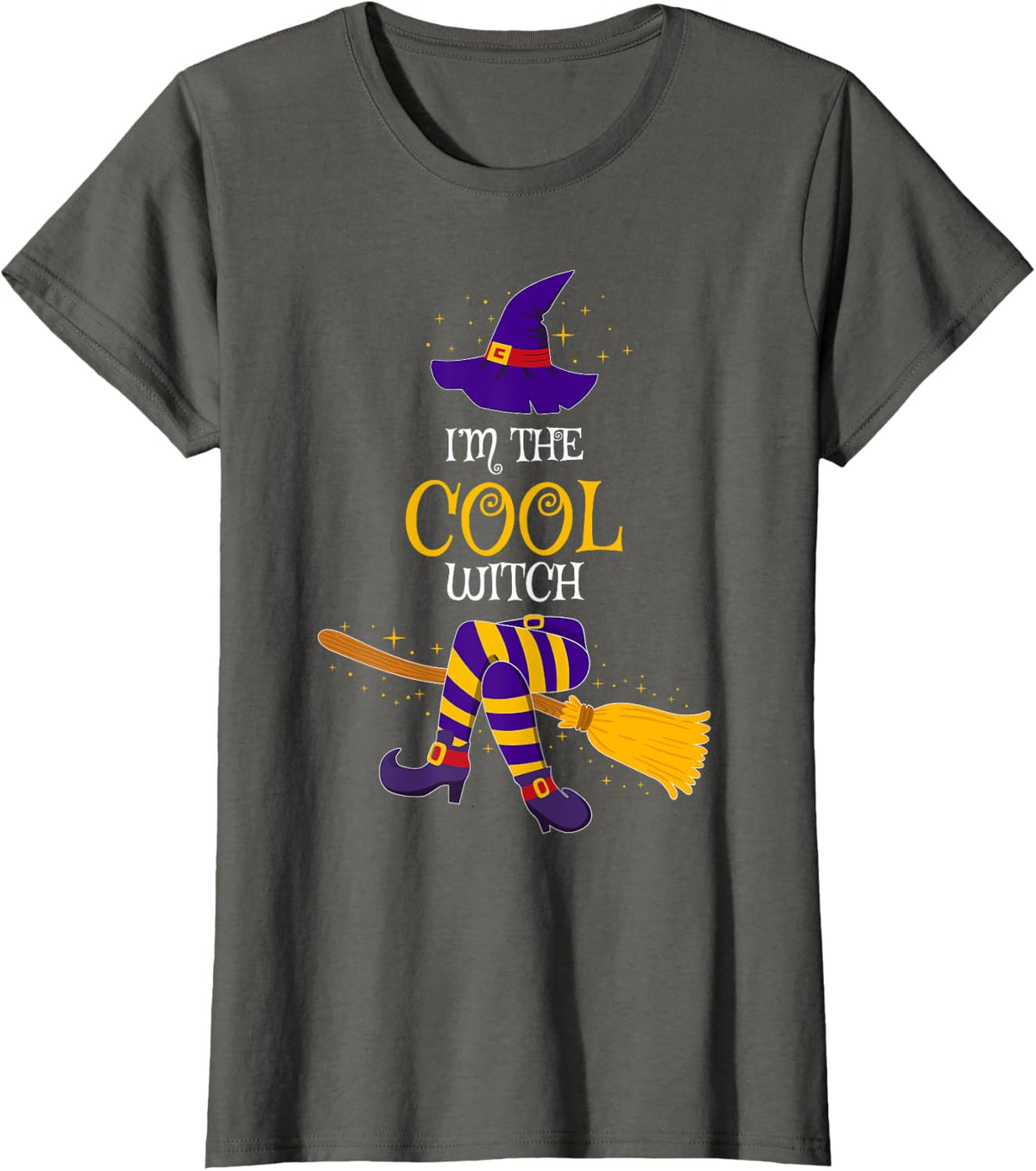 I’m The Cool Witch Family Matching Costume Halloween T-Shirt - Asphalt Grey