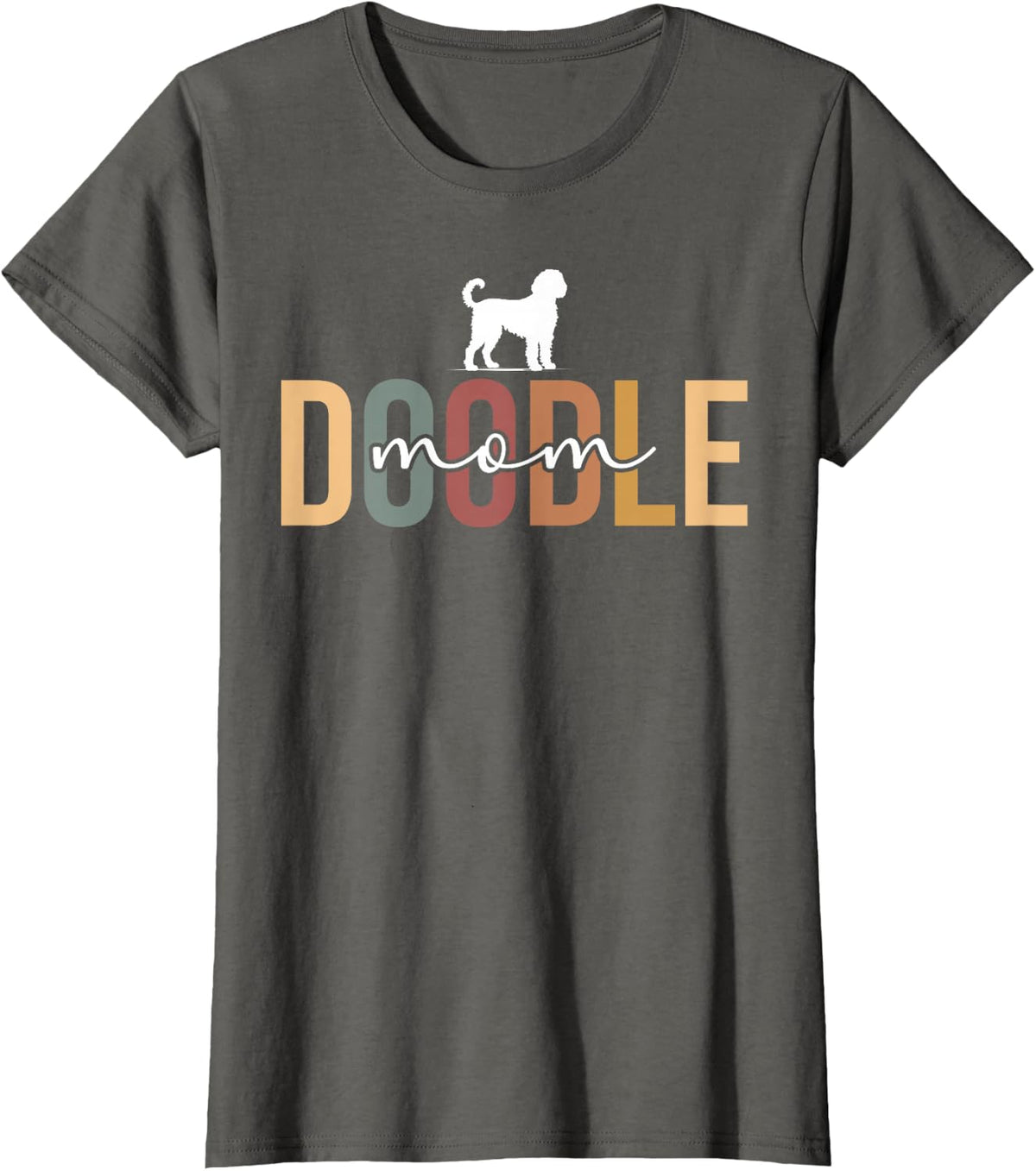 Doodle Mom Shirt Boho Goldendoodle Mom Tees T Shirts For Women Dog Mama Gift - Asphalt Grey