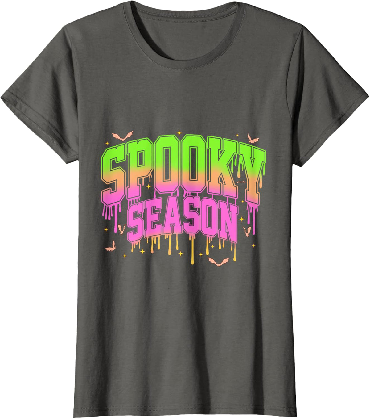 Drip Spooky Season Halloween Scary T-Shirt - Asphalt Grey