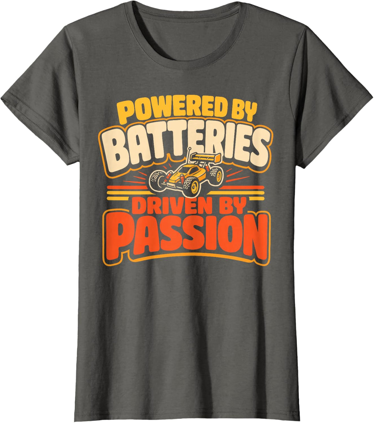 RC Car Racing Retro Remote Control Racer T-Shirt - Asphalt Grey