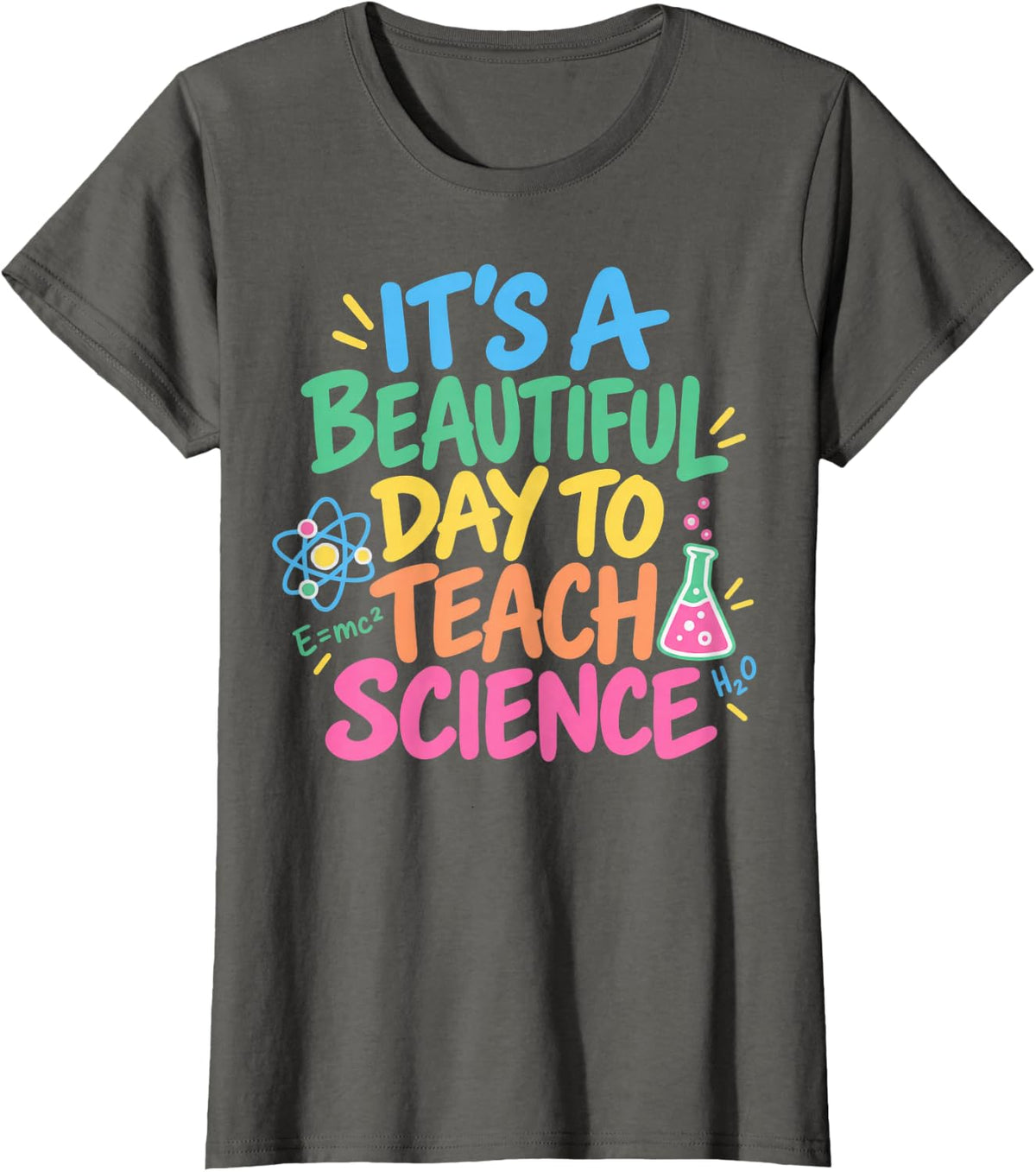 Science Teacher Stacked T-Shirt - Asphalt Grey