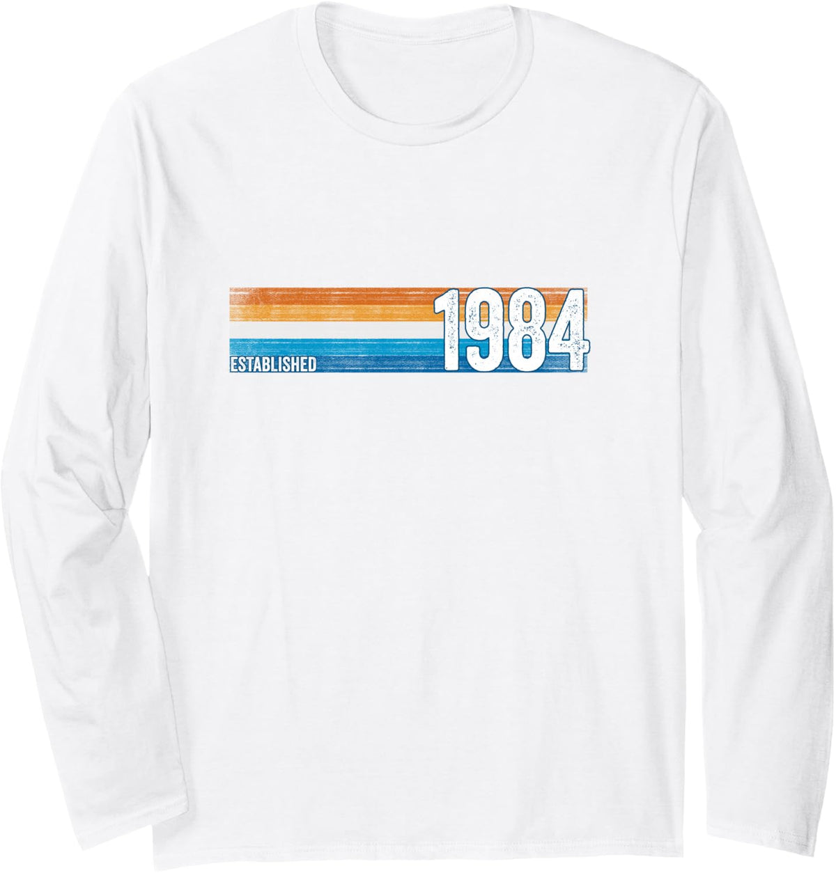 Vintage 1985 Established 1985 42nd Birthday Retro 42 Long Sleeve T-Shirt - Adult Unisex White