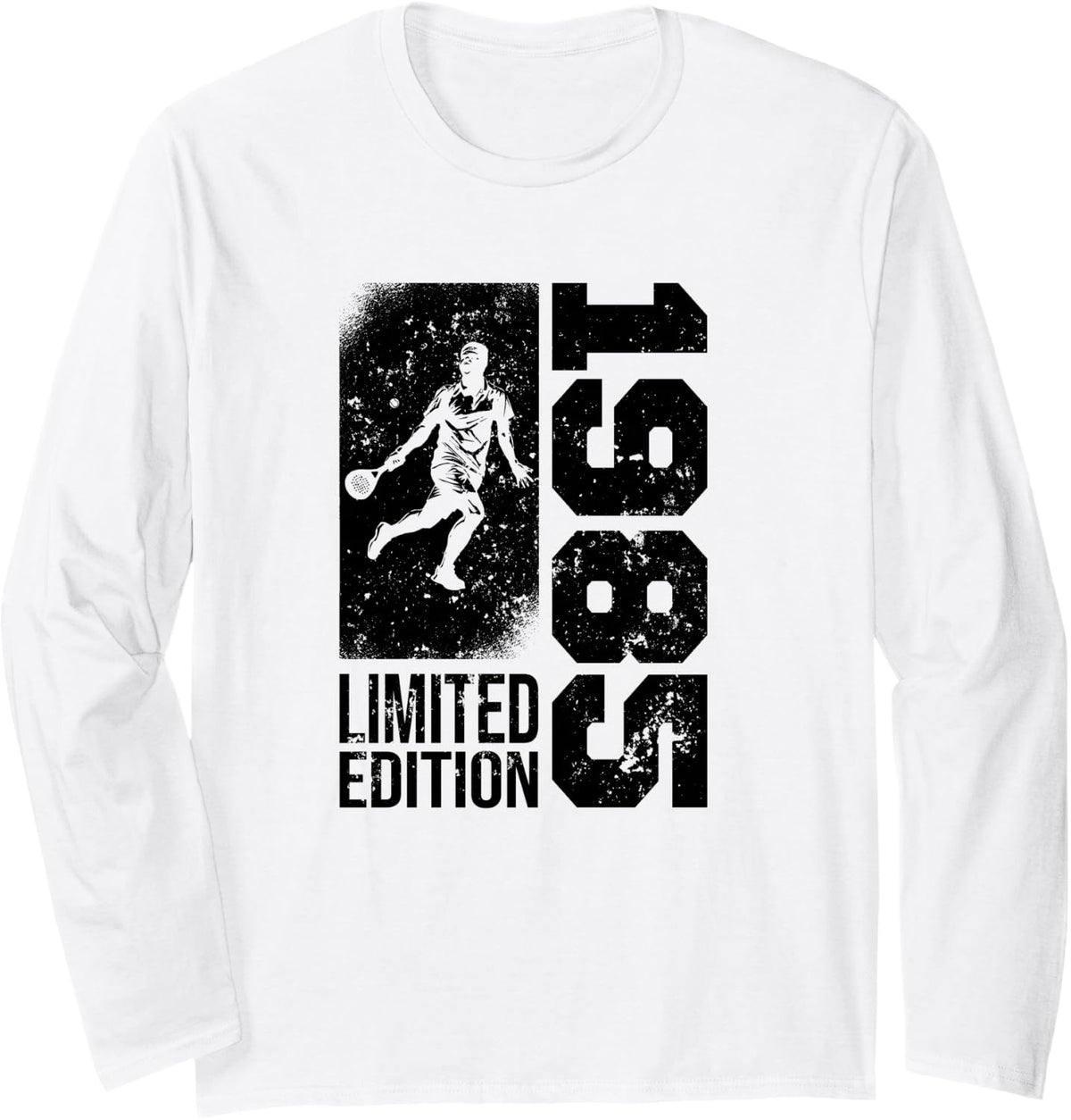 Padel-Tennisplayer Vintage Born 1985 Birthday Padel-Tennis Long Sleeve T-Shirt - Adult Unisex White