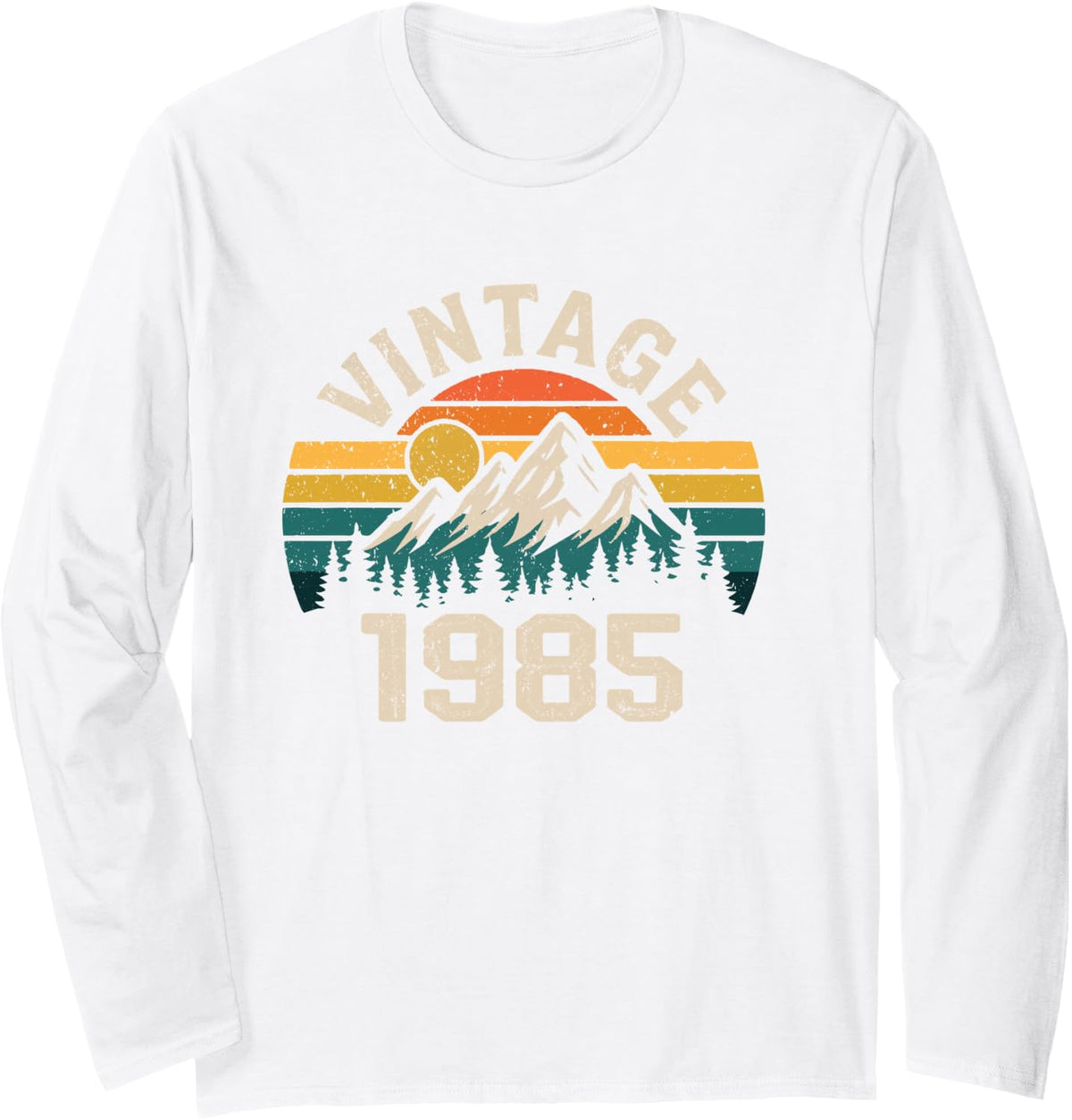 Vintage 1985 Classic Limited Edition Birth of Birthday Year Long Sleeve T-Shirt - Adult Unisex White