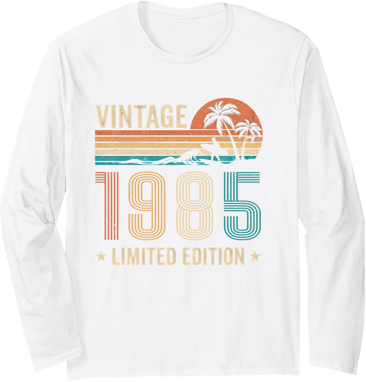 Vintage 1985 Limited Edition Vintage 1985 Classic Birthday Long Sleeve T-Shirt - Adult Unisex White