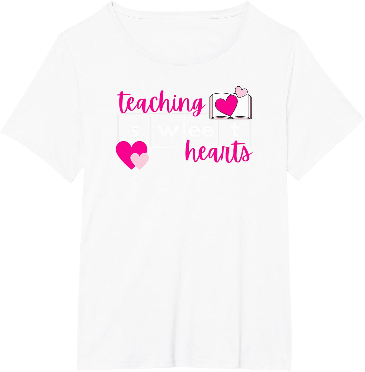Teaching Sweethearts Reading Teacher Science of Reading T-Shirt - White