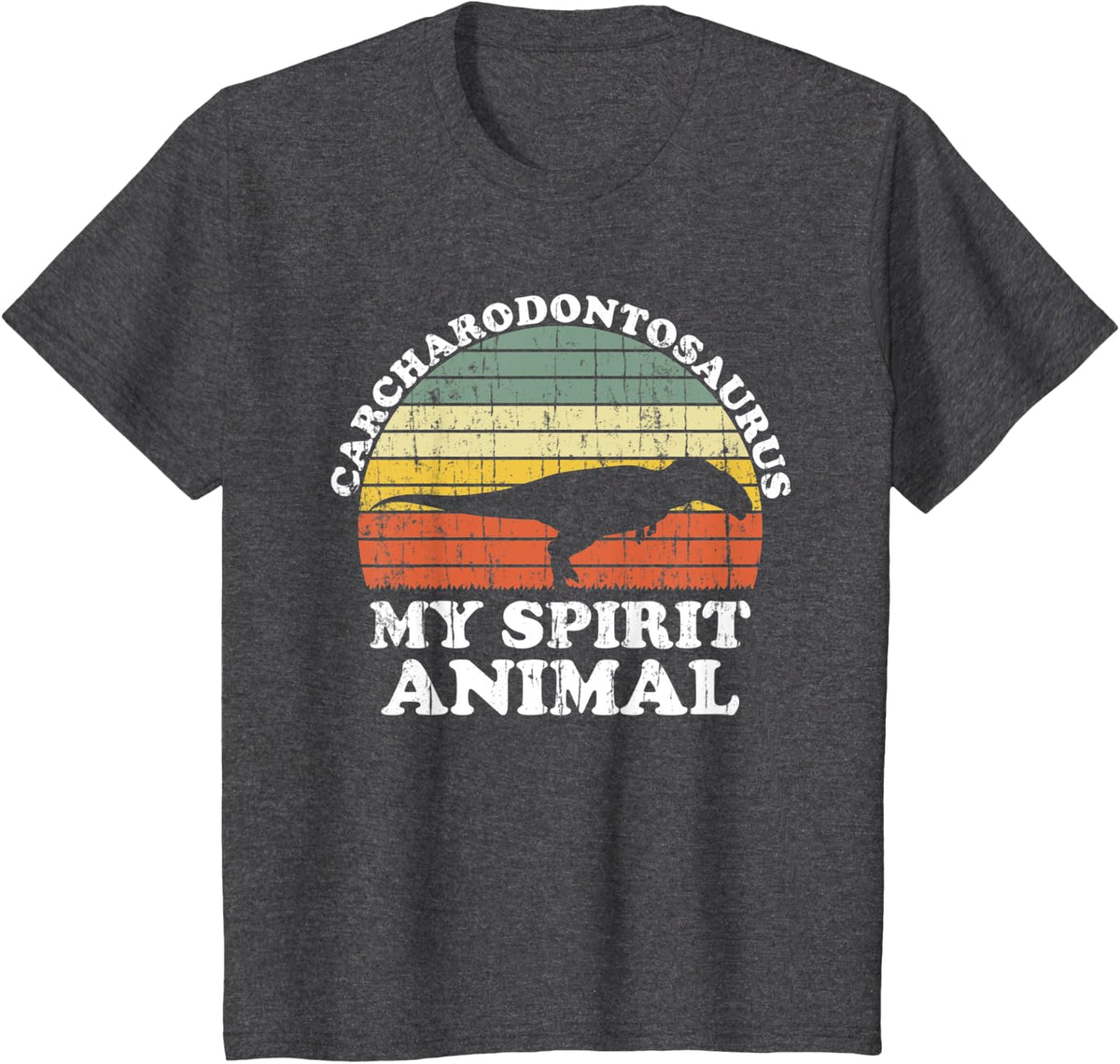 Carcharodontosaurus Dinosaur Spirit Animal Gift T-Shirt - Dark Heather Grey