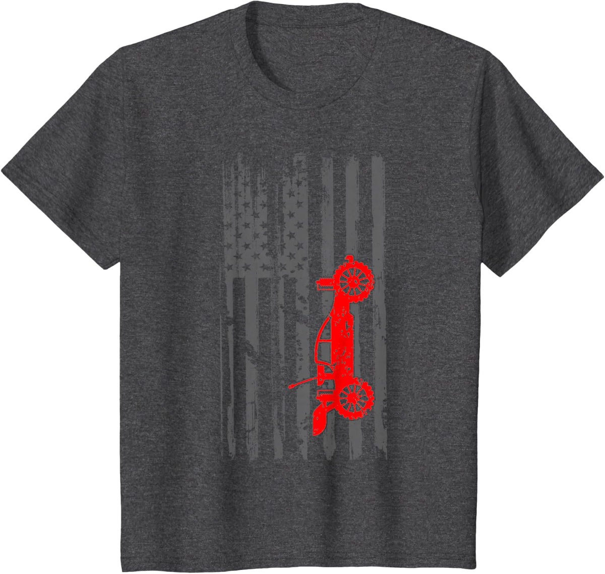 RC Racing American Flag Radio Control RC Car T-Shirt - Dark Heather Grey