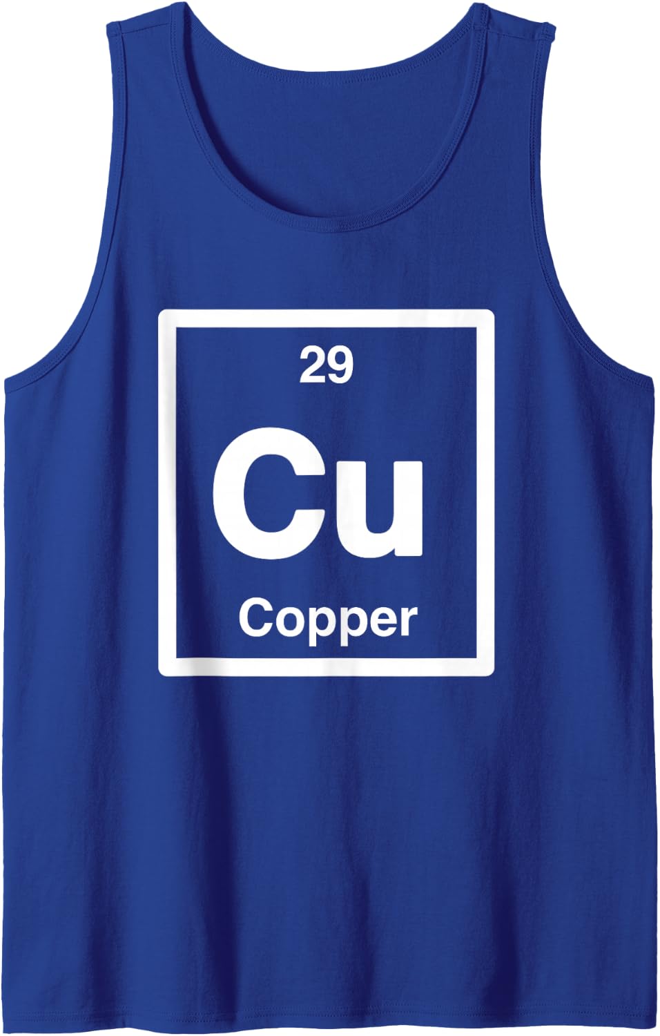 Copper - Cu - Periodic Table of Elements - Science Gifts Sleeveless Tank Top - Royal Blue