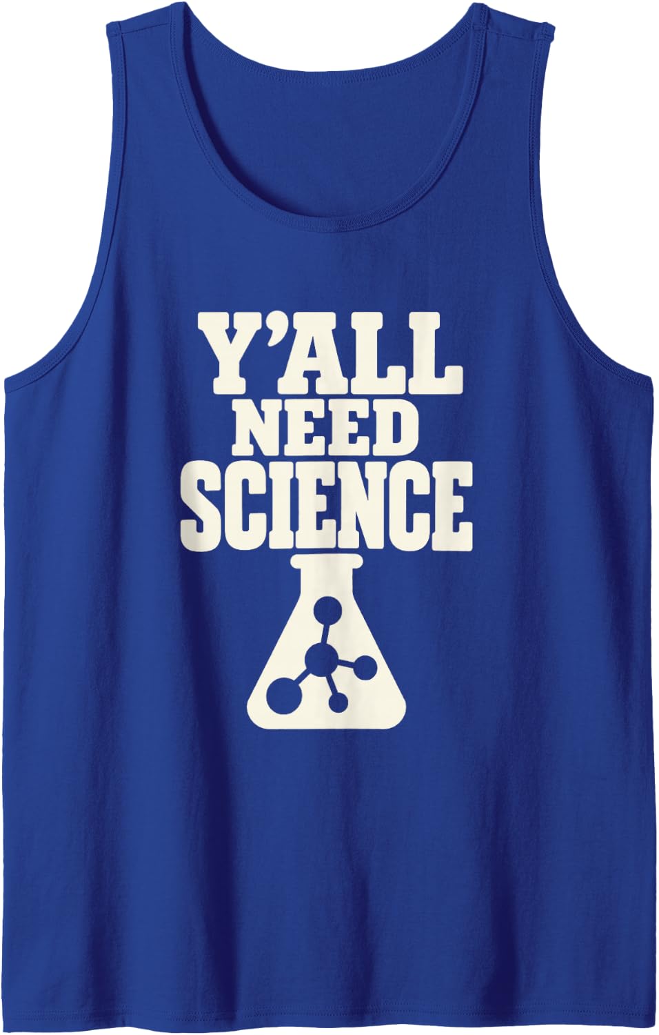 Science Teacher STEM Student Learning Humor Sleeveless Tank Top - Royal Blue