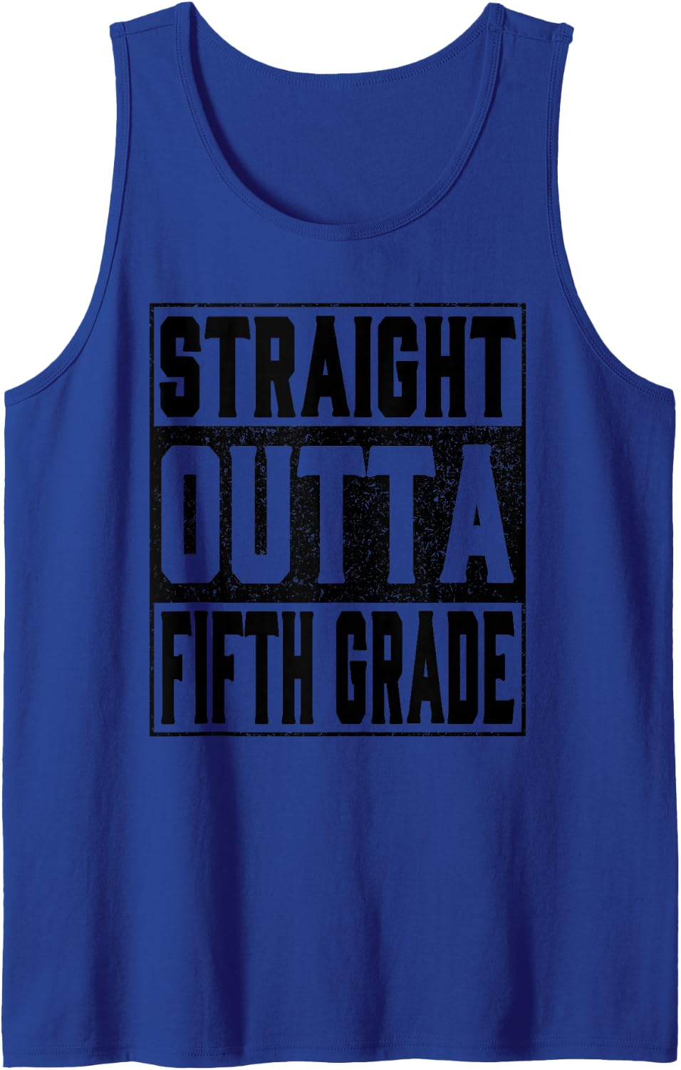 Straight Outta Fifth Grade Funny 2026 5th Graduation Gifts Sleeveless Tank Top - Royal Blue