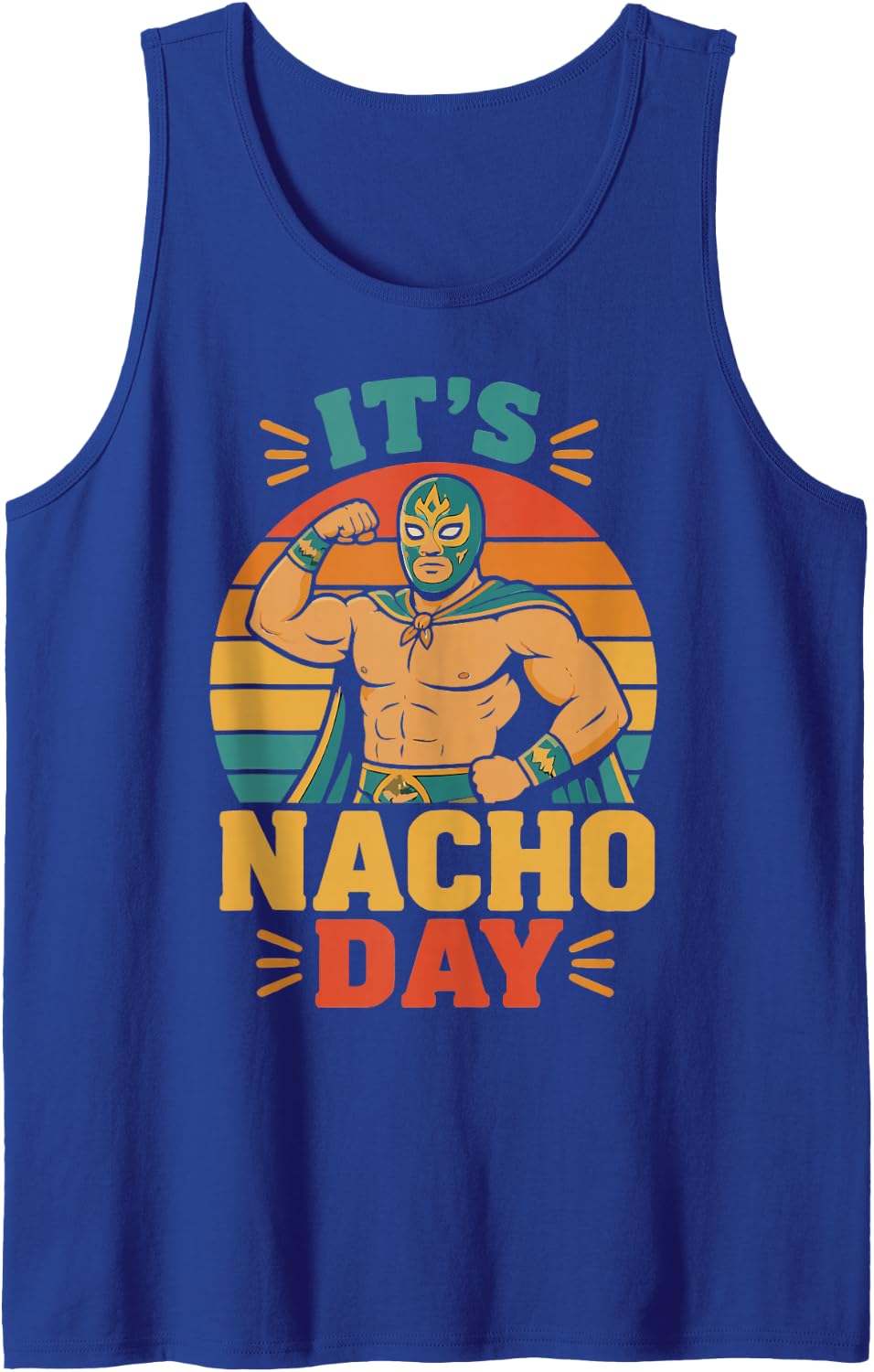 Funny Lucha Libre Mexican Wrestler Luchador Pun Wrestling Sleeveless Tank Top - Royal Blue