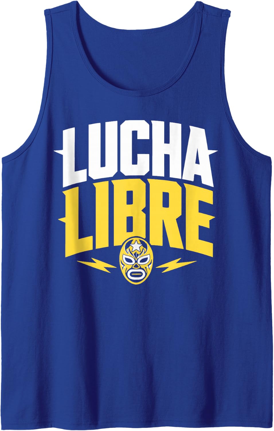 Lucha Libre Mexican Wrestler Luchador Mask Wrestling Sleeveless Tank Top - Royal Blue