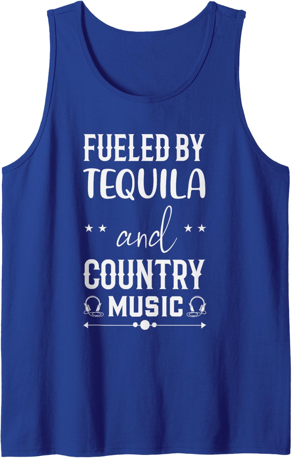Funny Tequila Country Music Party Drinking Vibes Western Sleeveless Tank Top - Royal Blue