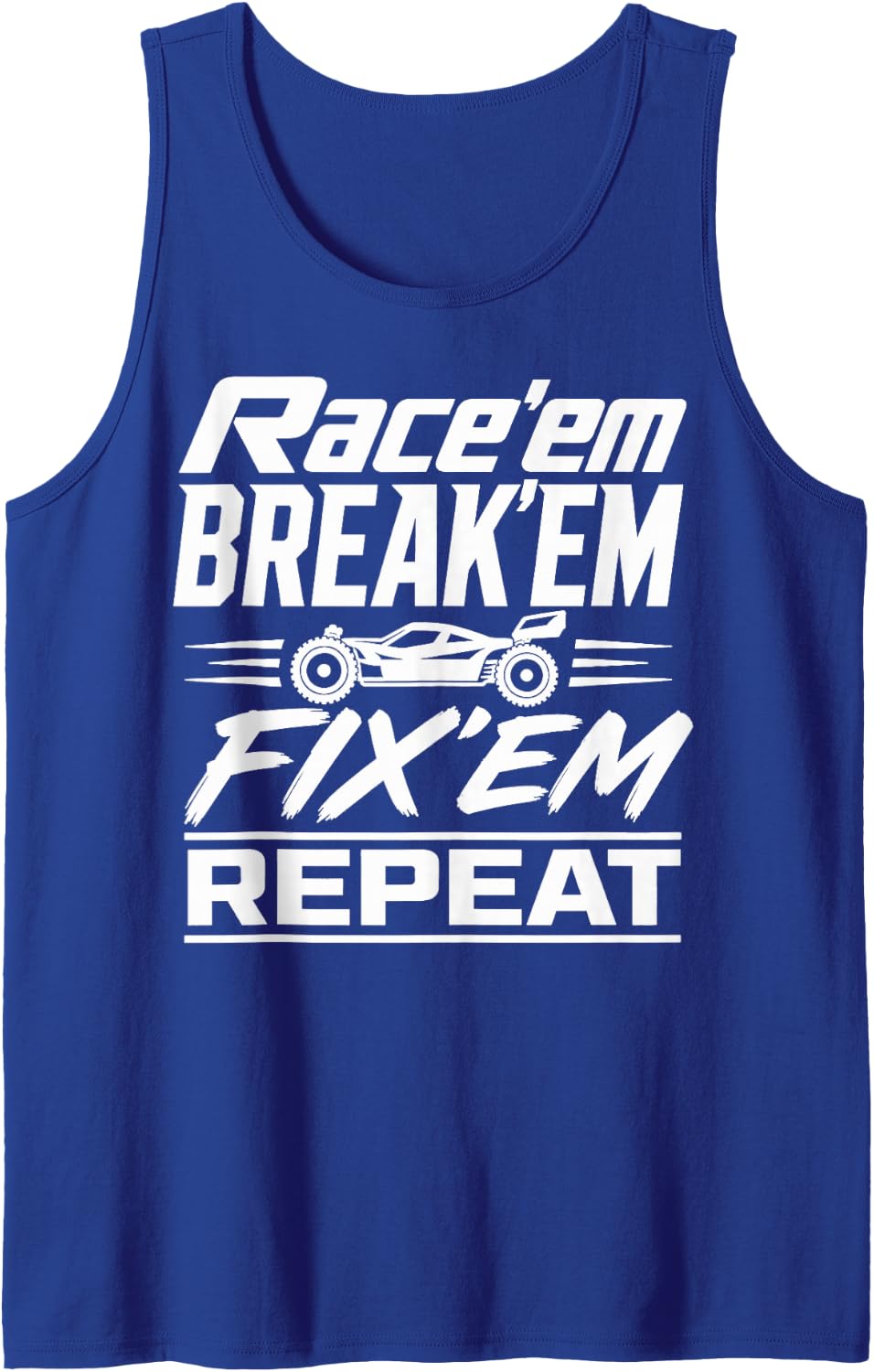 Funny RC Car Racing Sleeveless Tank Top - Royal Blue