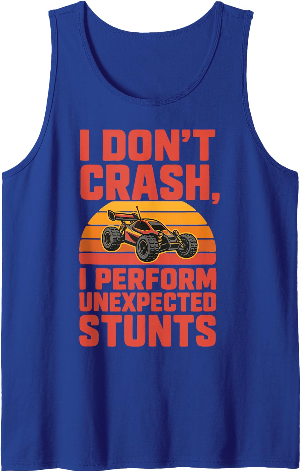 Funny RC Car Racing RC Racer Sleeveless Tank Top - Royal Blue