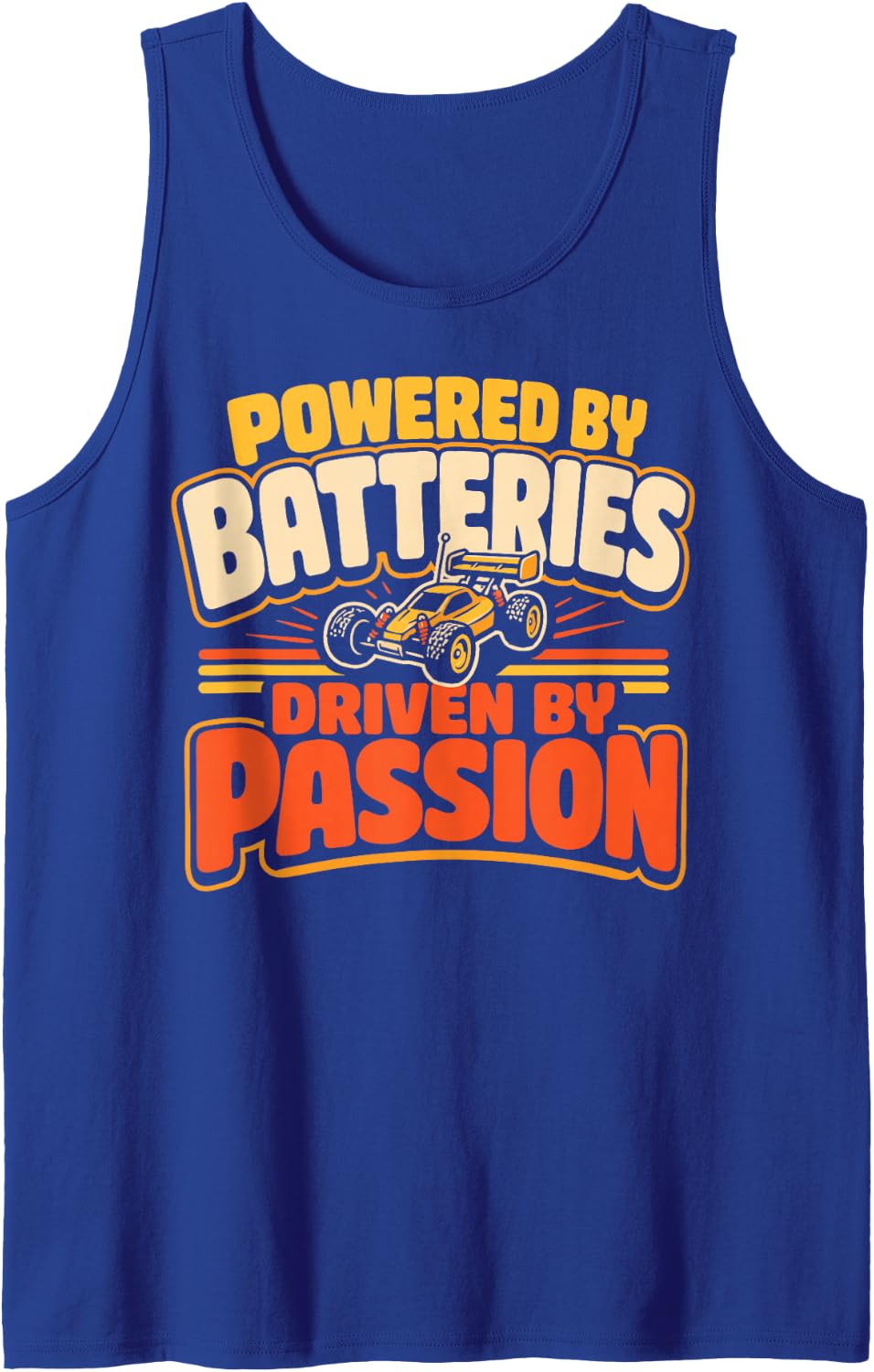 RC Car Racing Retro Remote Control Racer Sleeveless Tank Top - Royal Blue