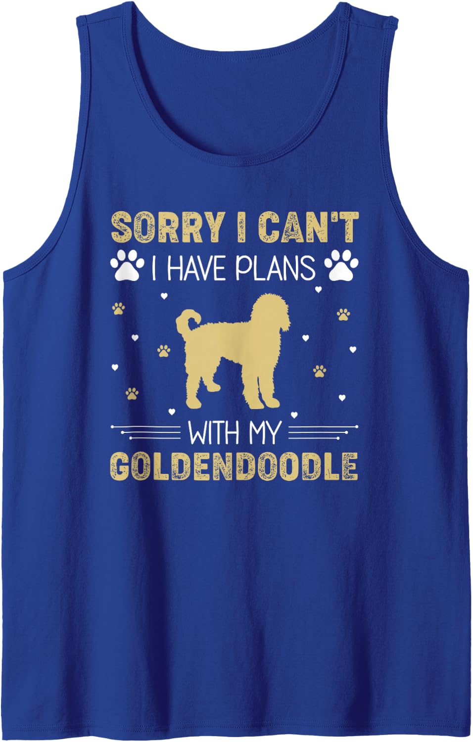 I Have Plans with My Goldendoodle Dog Owner Goldendoodles Sleeveless Tank Top - Royal Blue
