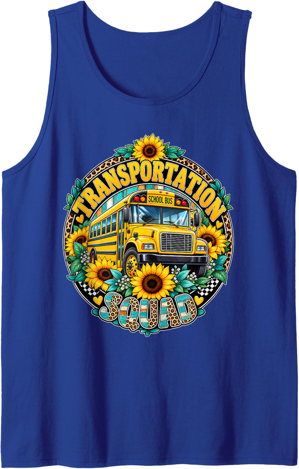 Transportation Squad Driving Bus Driver Bus Driver Shirt Sleeveless Tank Top - Royal Blue