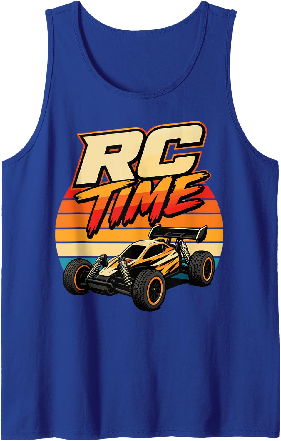 RC Car Racing Remote Control Racer Sleeveless Tank Top - Royal Blue