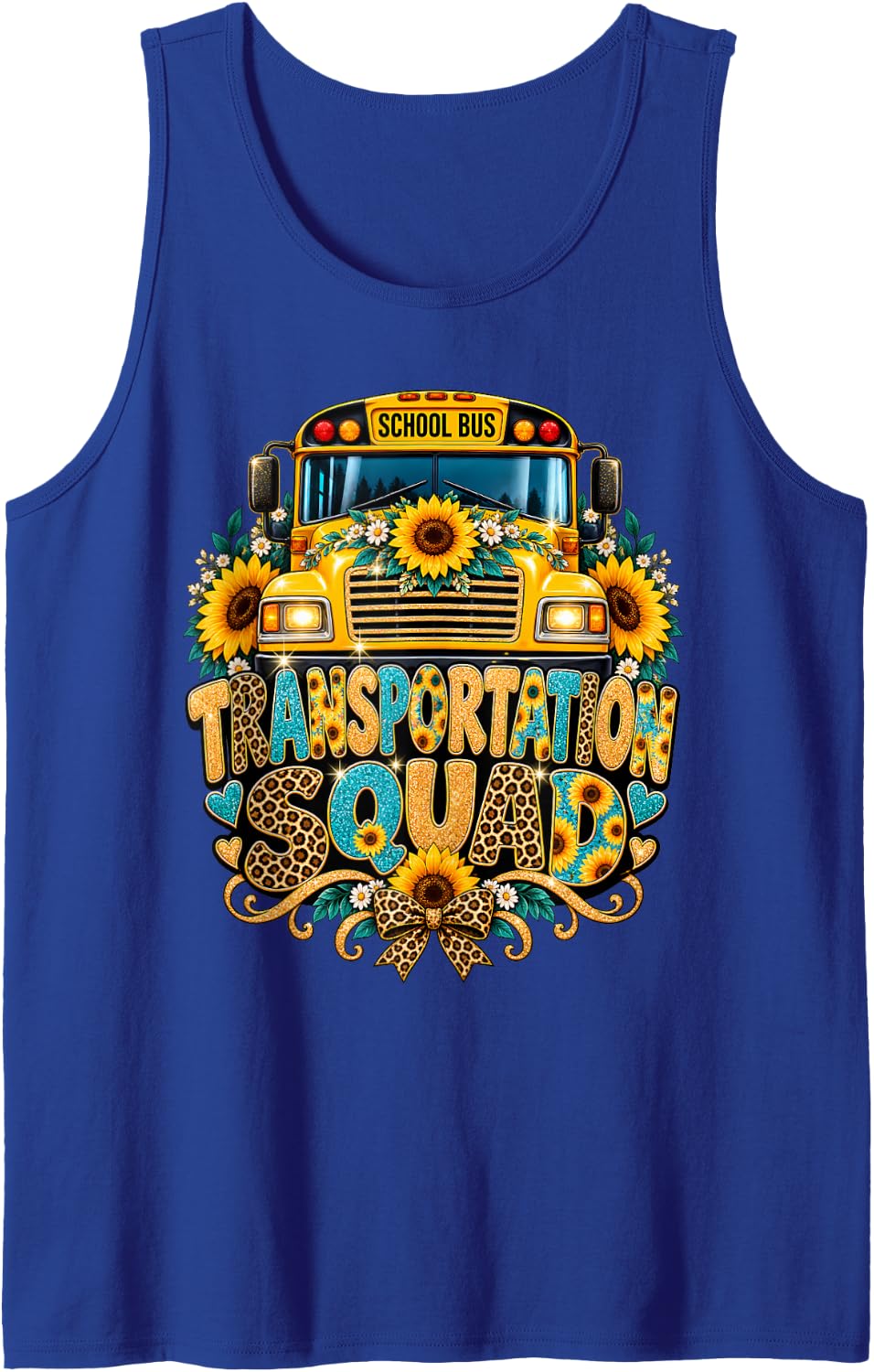 Transportation Squad Driving Bus Driver Bus Transportation Sleeveless Tank Top - Royal Blue