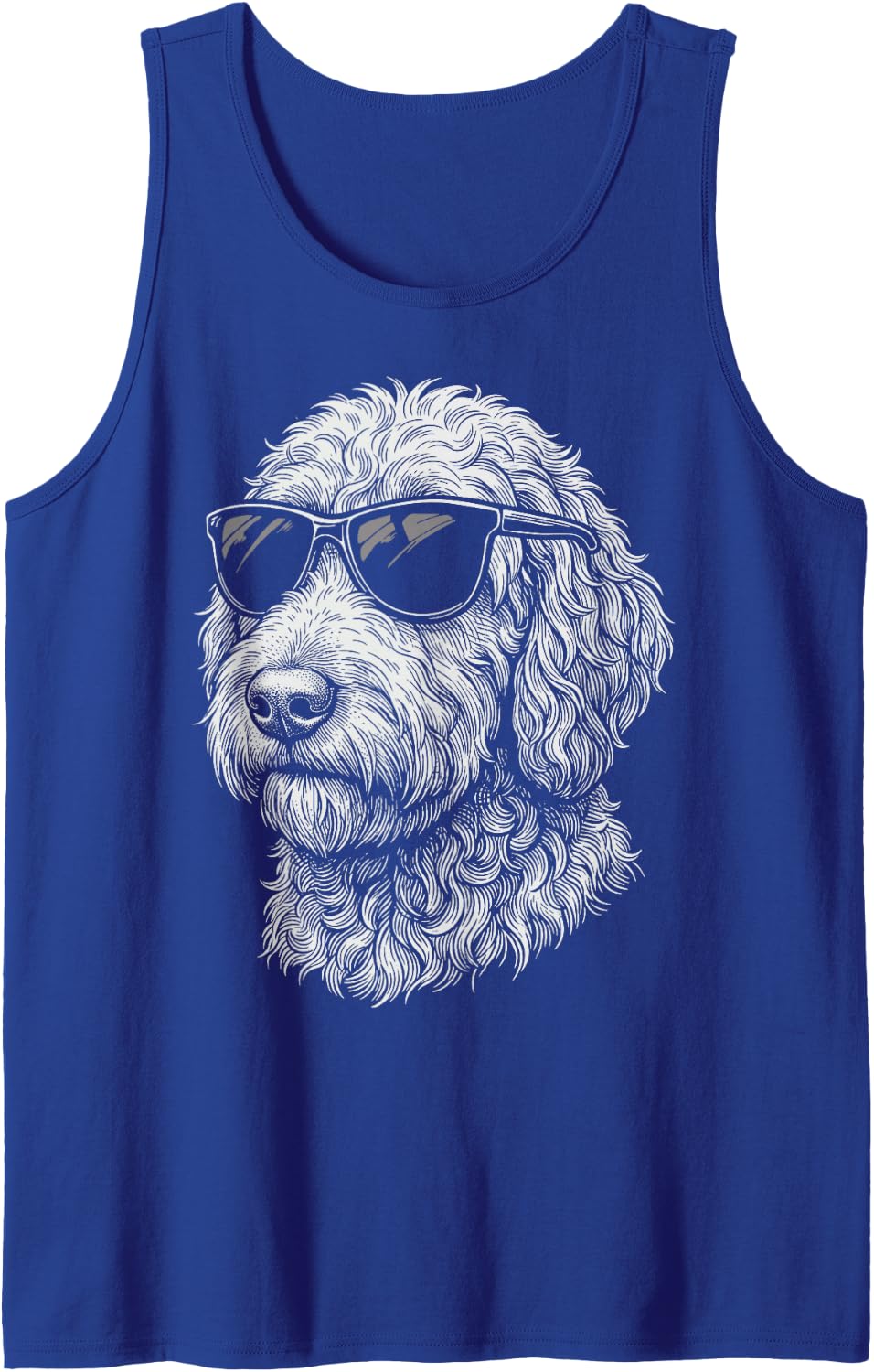 Goldendoodle Sunglasses Sleeveless Tank Top - Royal Blue