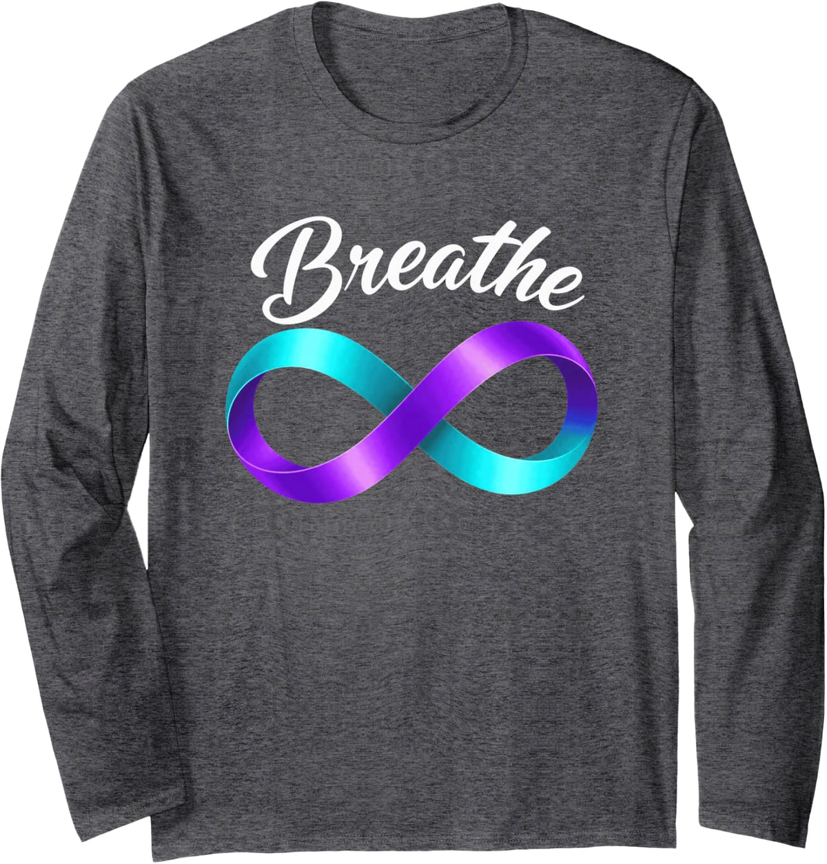 988 Suicide Prevention Long Sleeve T-Shirt - Adult Unisex Dark Heather Grey