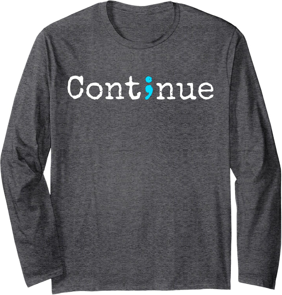 Person Behind Me Suicide Prevention & Depression Awareness Long Sleeve T-Shirt - Adult Unisex Dark Heather Grey