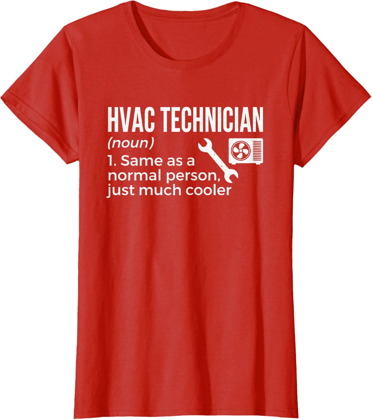 HVAC Technician Definition Funny AC Repairman Air Tech T-Shirt - Red