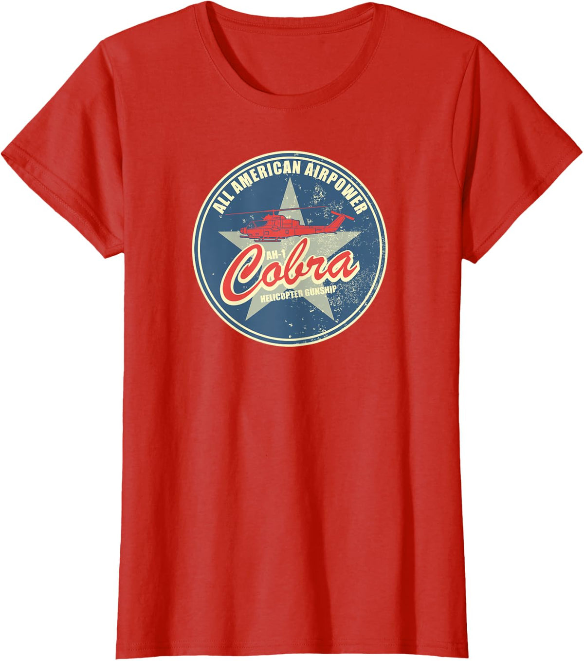 AH-1 Cobra (distressed) T-Shirt - Red
