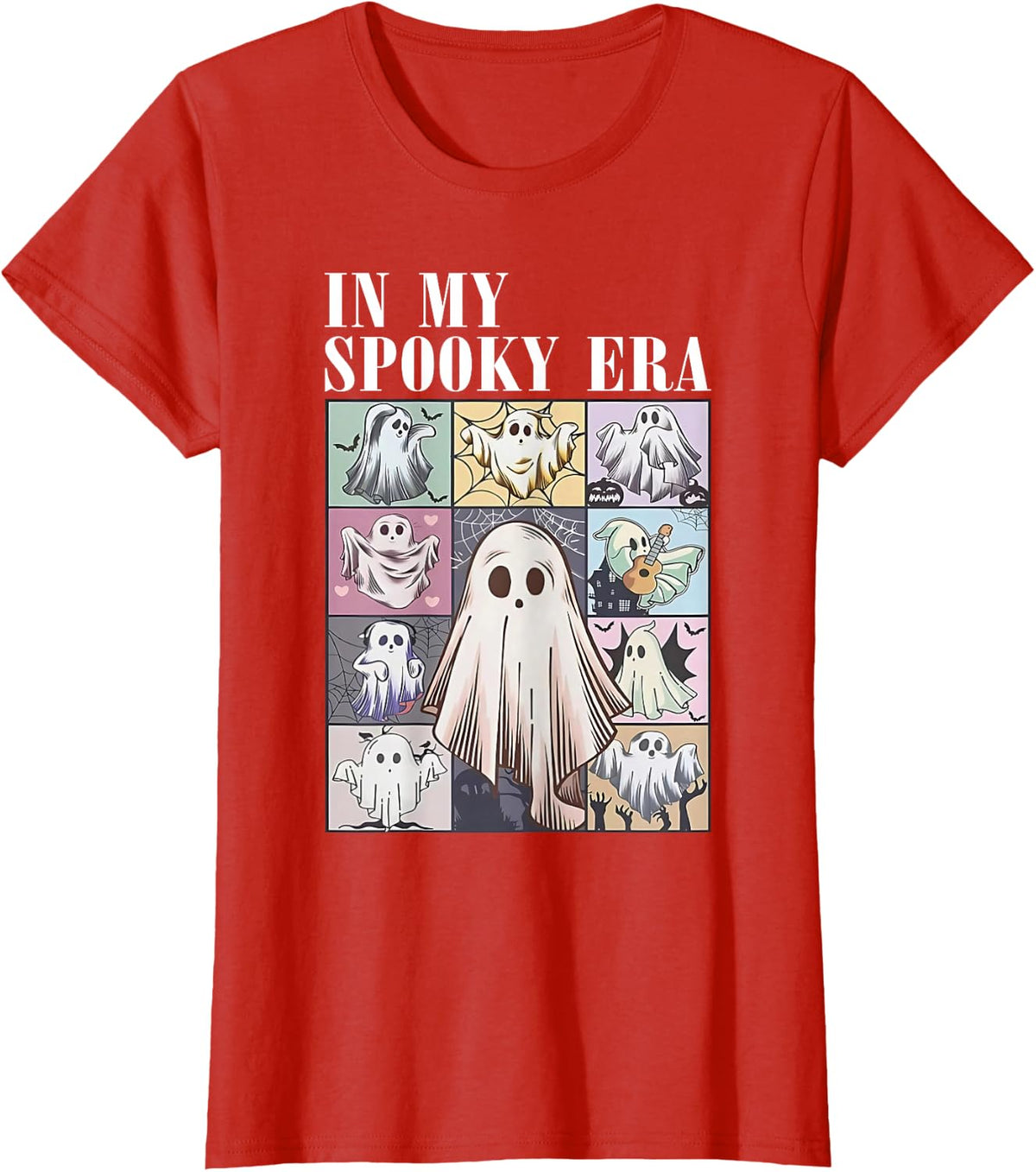 In My Spooky Era Trick Or Treat Spooky Funny Ghost Halloween T-Shirt - Red