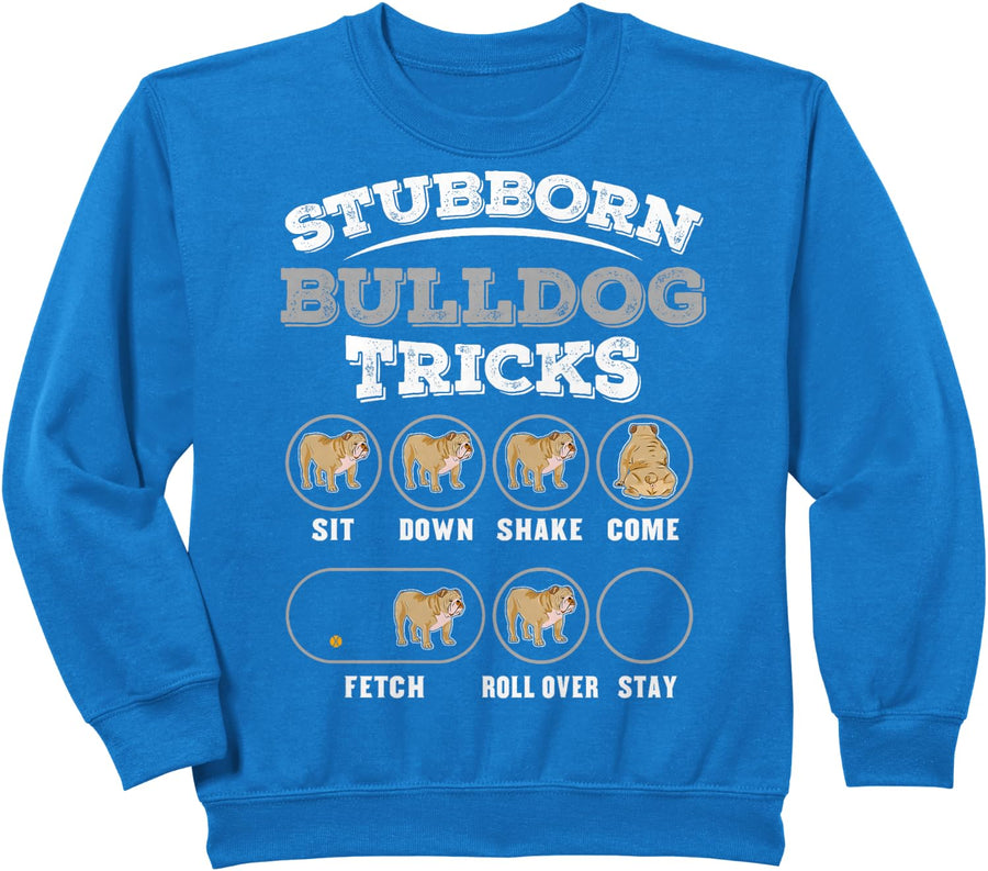 Stubborn Bulldog Tricks Sweatshirt - Royal Blue
