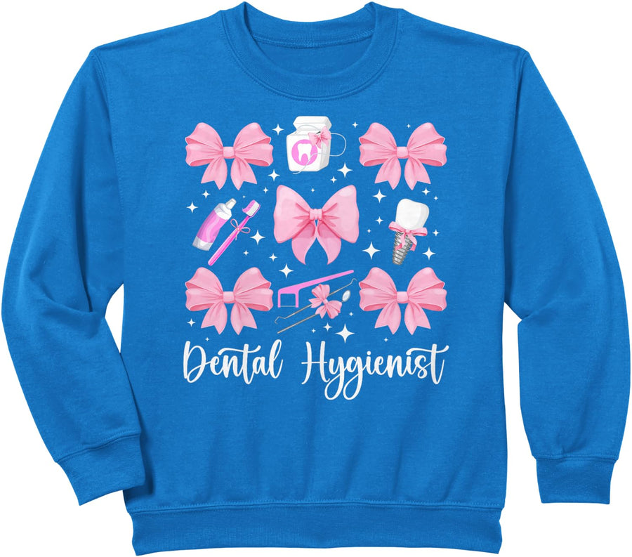 Dental Hygienist Coquette Dental Hygiene Dental Hygienists Sweatshirt - Royal Blue