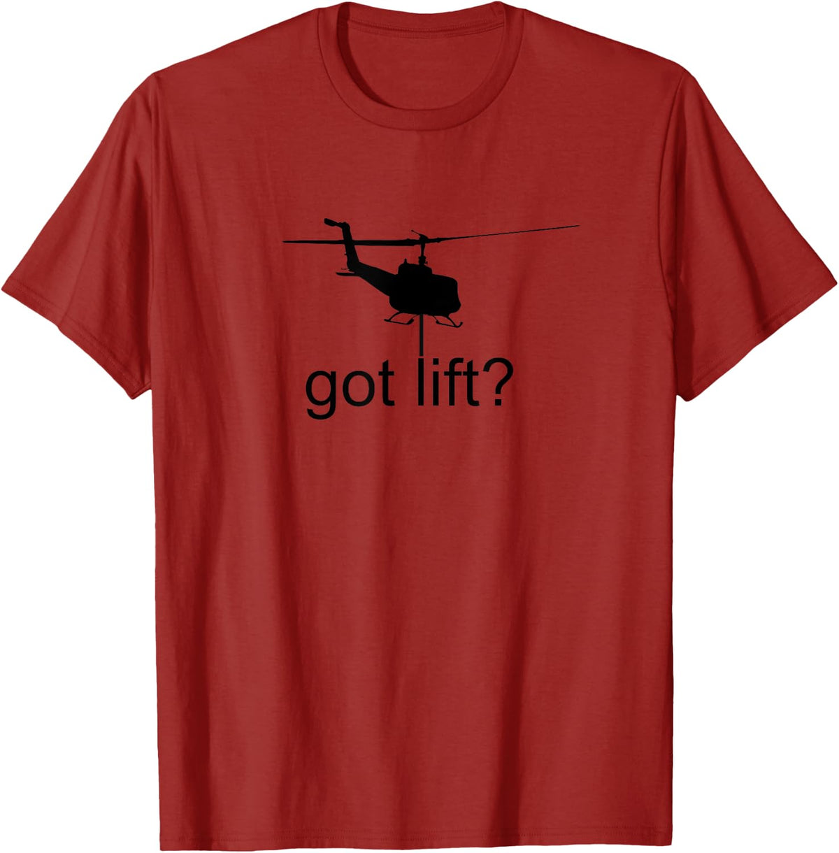 Got Lift Long Line Helicopter T-Shirt - Cranberry Red