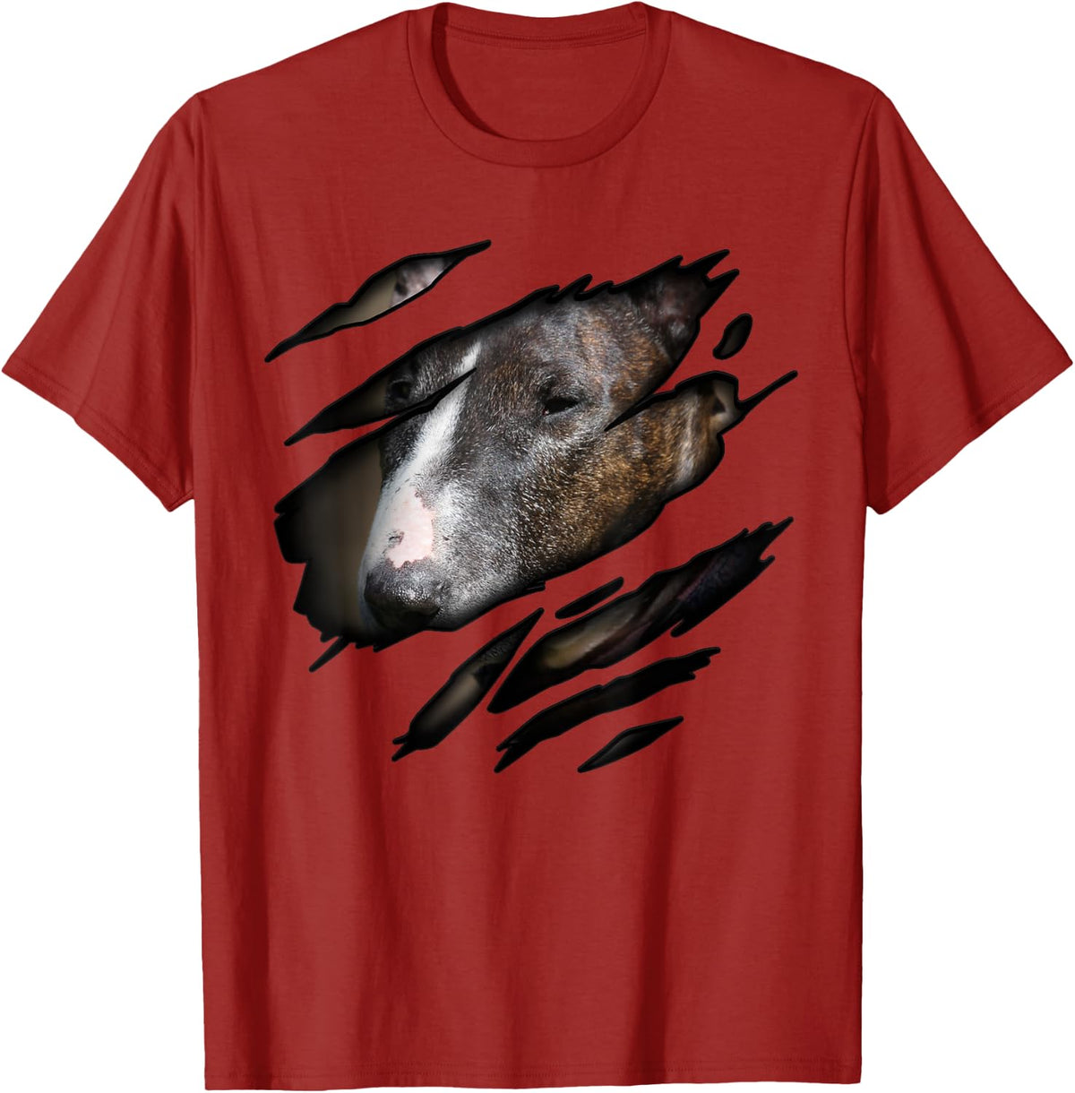Bull Terrier in Me Design, Dog Design, Pedigree Dog T-Shirt for Men Women Kids - Cranberry Red