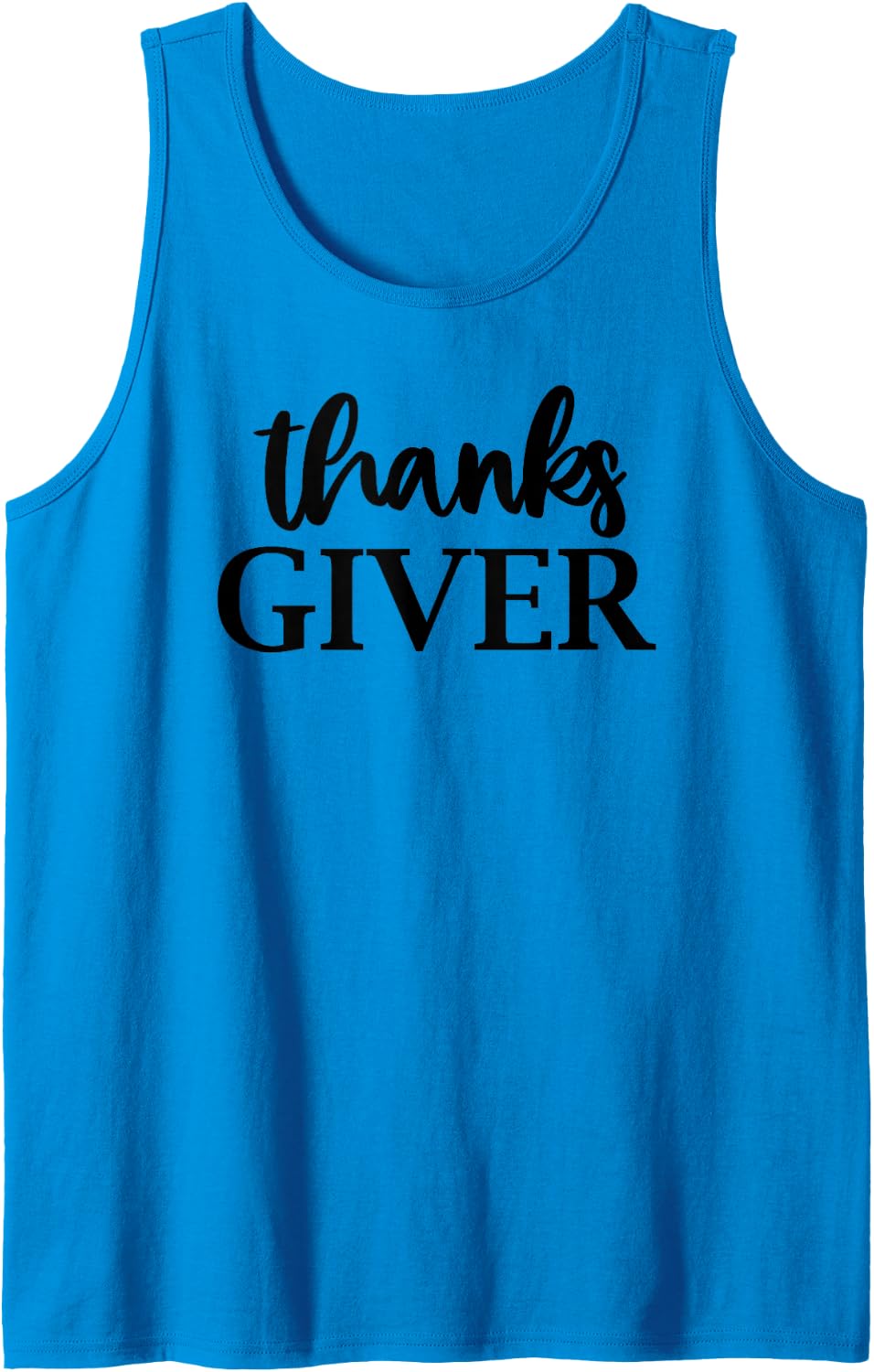 Giving Thanks Giver Thanksgiving Thankful Grateful Blessed Sleeveless Tank Top - Sapphire Blue