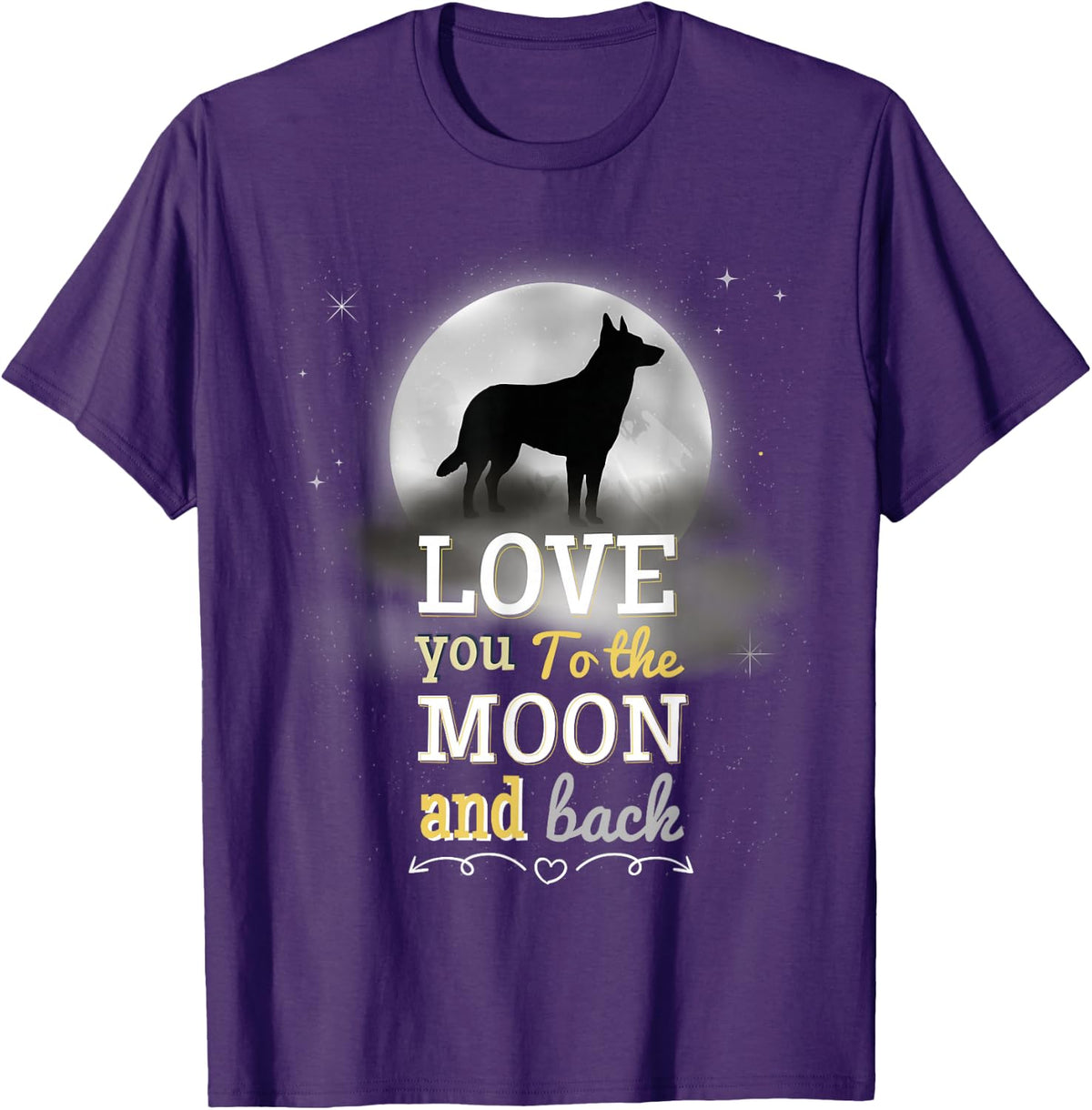 Belgian Malinois Shepherd Dog T-Shirt - Purple