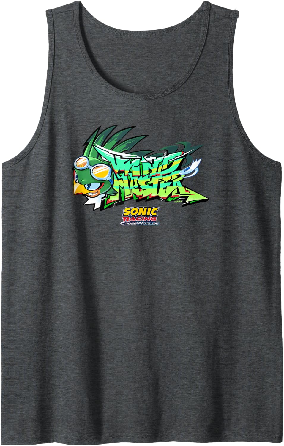 Sonic Racing CrossWorlds - Jet Decal Tank Top - Dark Heather Grey