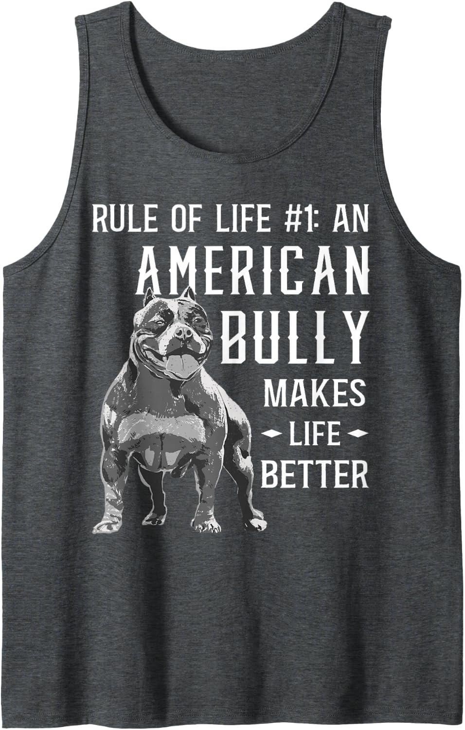 Bully Pitbull Apparel Harness Bully Pit American Bully Tank Top - Dark Heather Grey