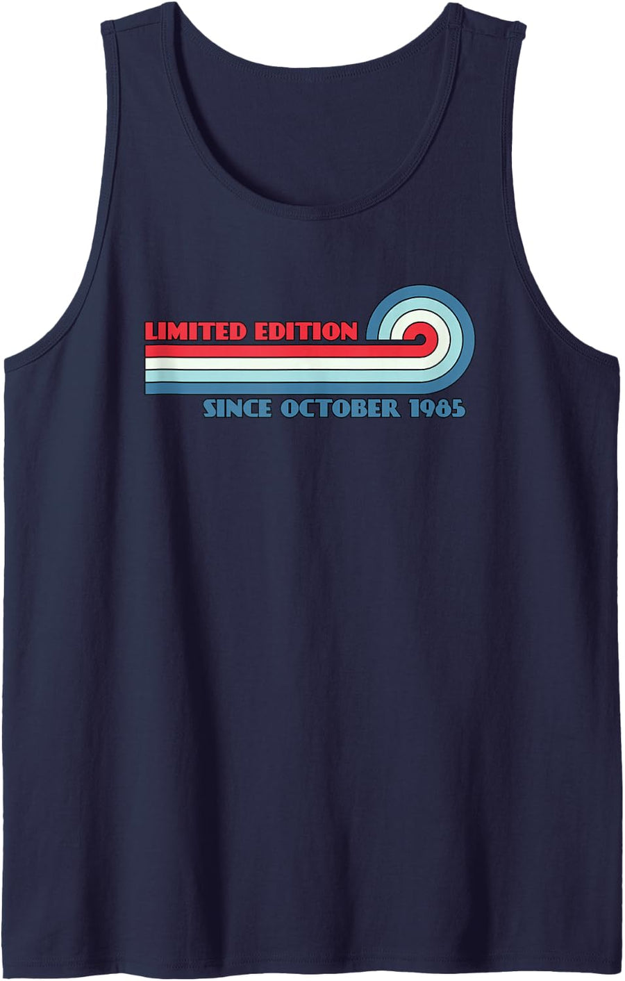Limited Edition Since October 1985 Sleeveless Tank Top - Navy Blue