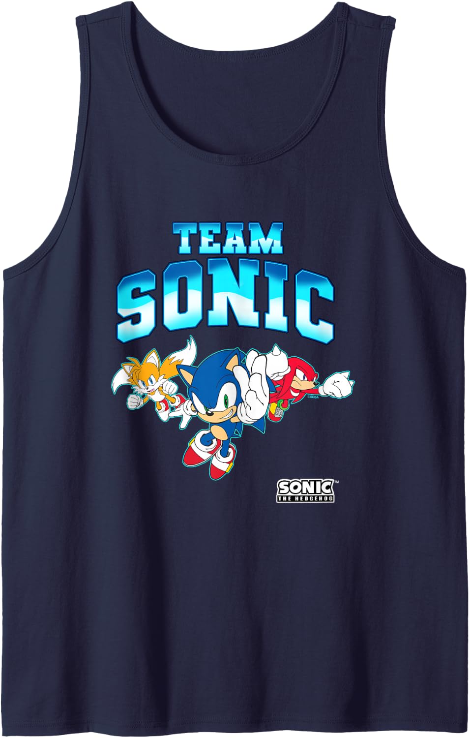 Sonic The Hedgehog Team Sonic Epic Group Shot Tank Top - Navy Blue