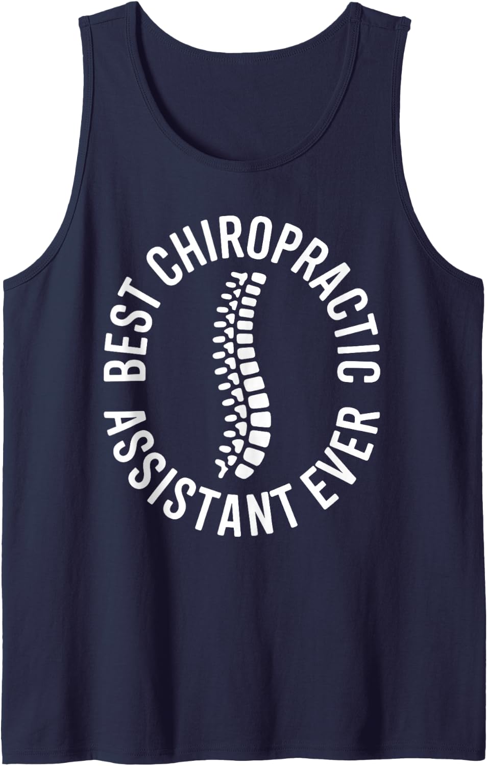 Best Chiropractic Assistant Ever Sleeveless Tank Top - Navy Blue