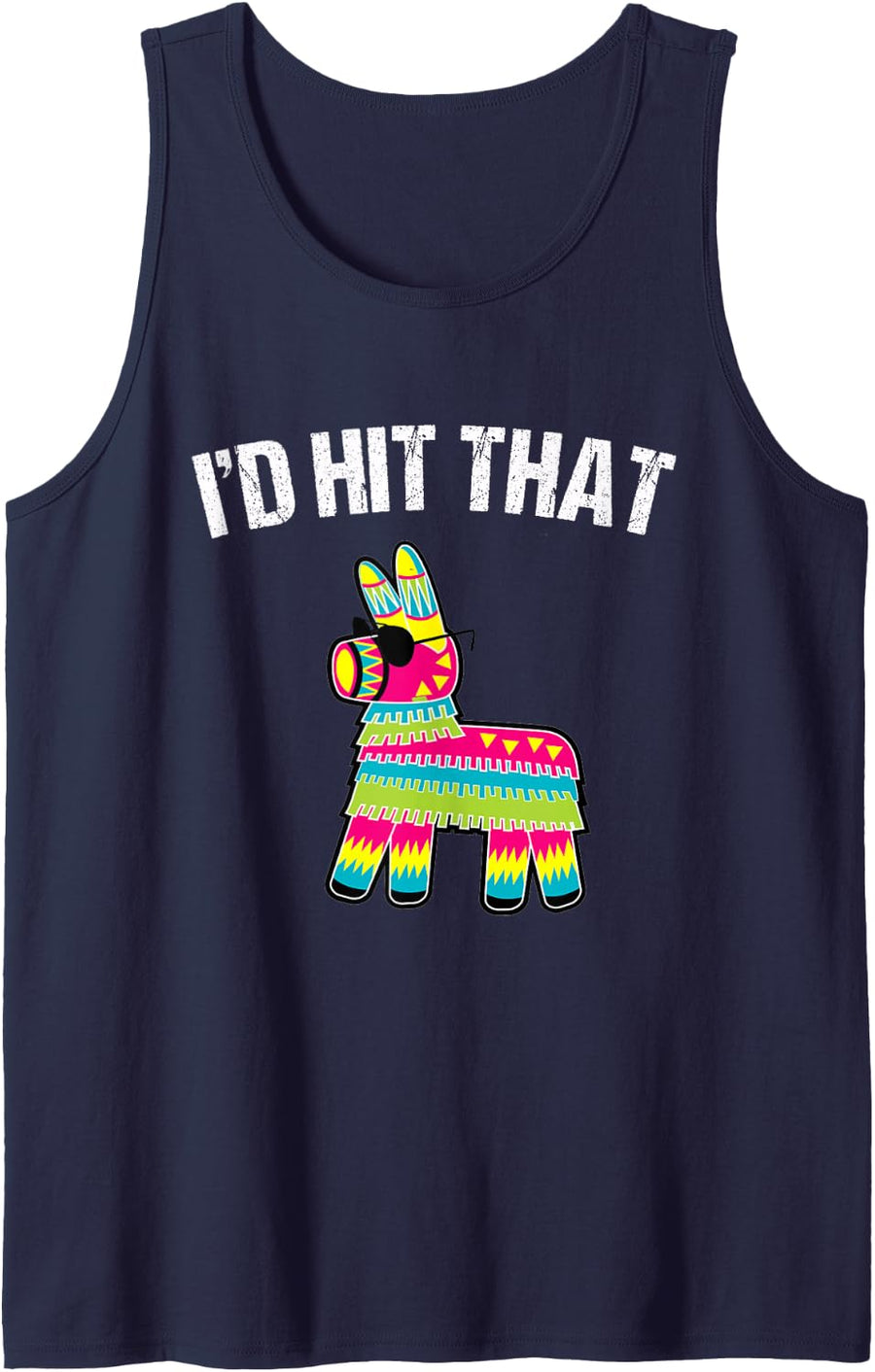 Funny I'd Hit That Tank Top - Navy Blue