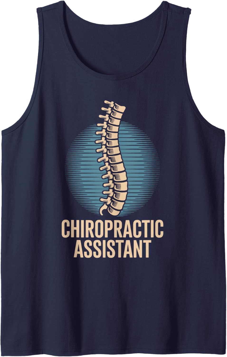 Chiropractic Assistant Sleeveless Tank Top - Navy Blue