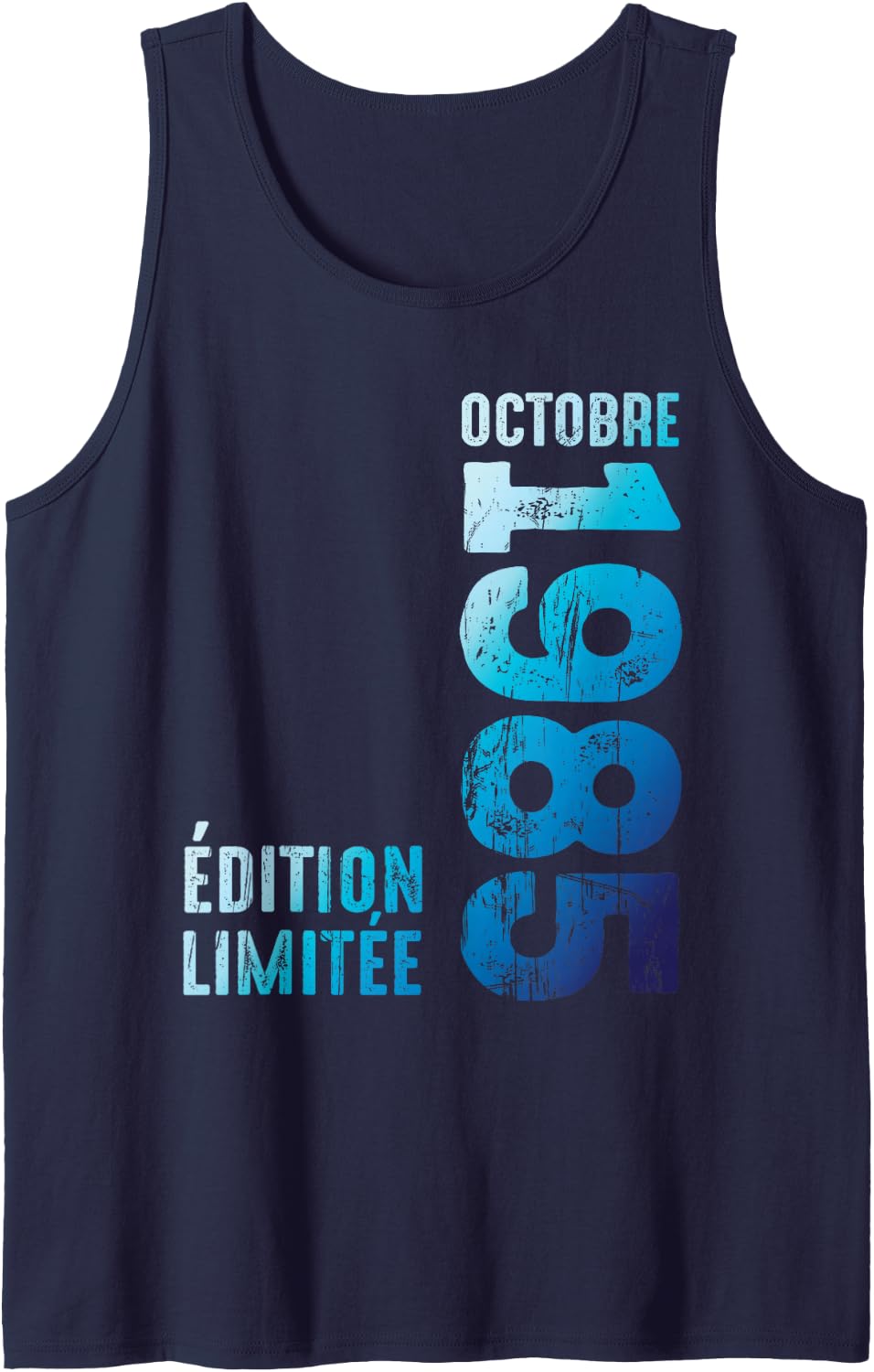 Since October 1985 Year 1985 Retro 1985 Limited Edition Sleeveless Tank Top - Navy Blue