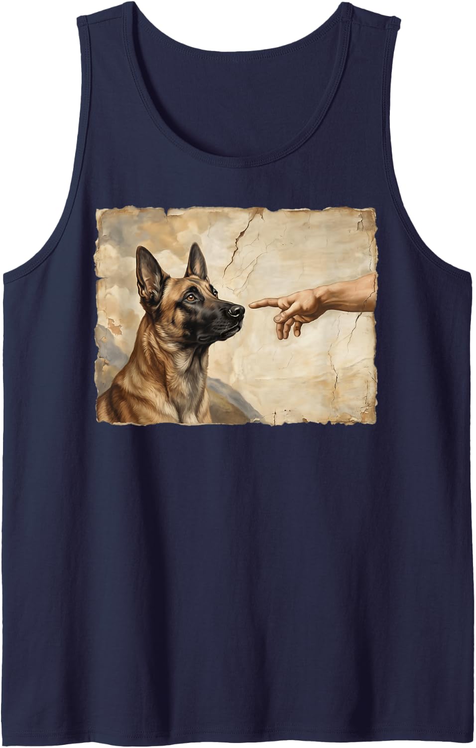 Malinois The Creation Sleeveless Tank Top - Navy Blue
